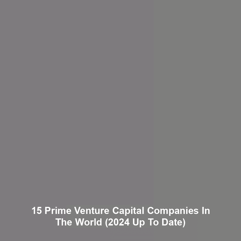 15 Prime Venture Capital Companies in the World (2024 Up to Date)